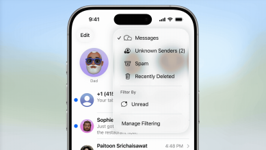 message filtering in iOS 26